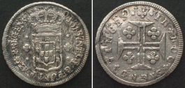 PORTUGAL 3 Vintens (60 Reis) ND (1802-16) JOAO struck over