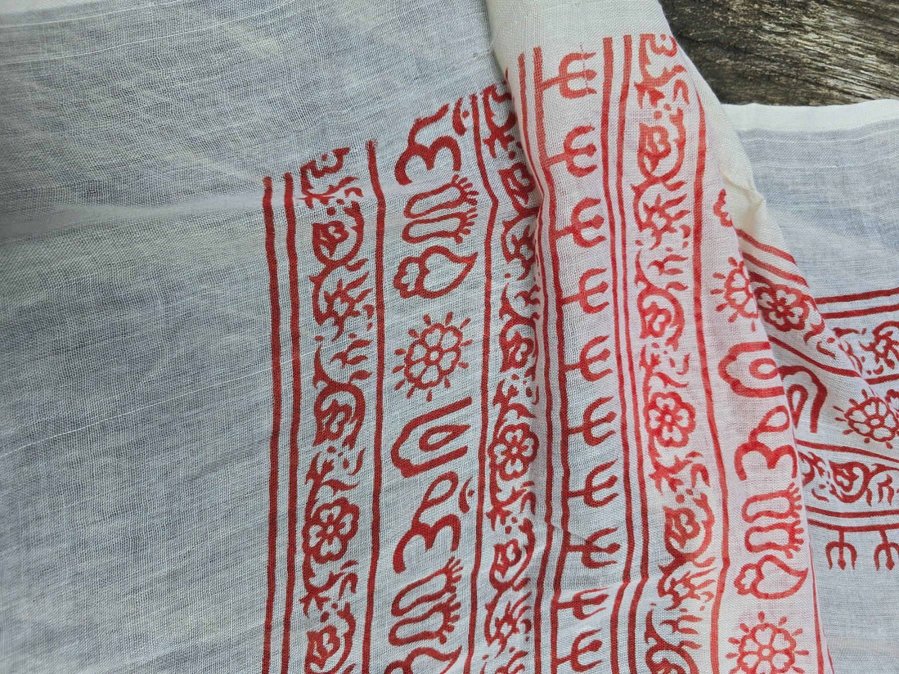 Foulard & Sciarpe: Kleidung: Tuch Yoga "OM" mit Fransen – Nuovo (secondo la descrizione) da Romanshorn venduto da Rachacha 5