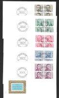 5 FDC 498 - 502 Serie Viererblöcke ET Bern 23.9.1971