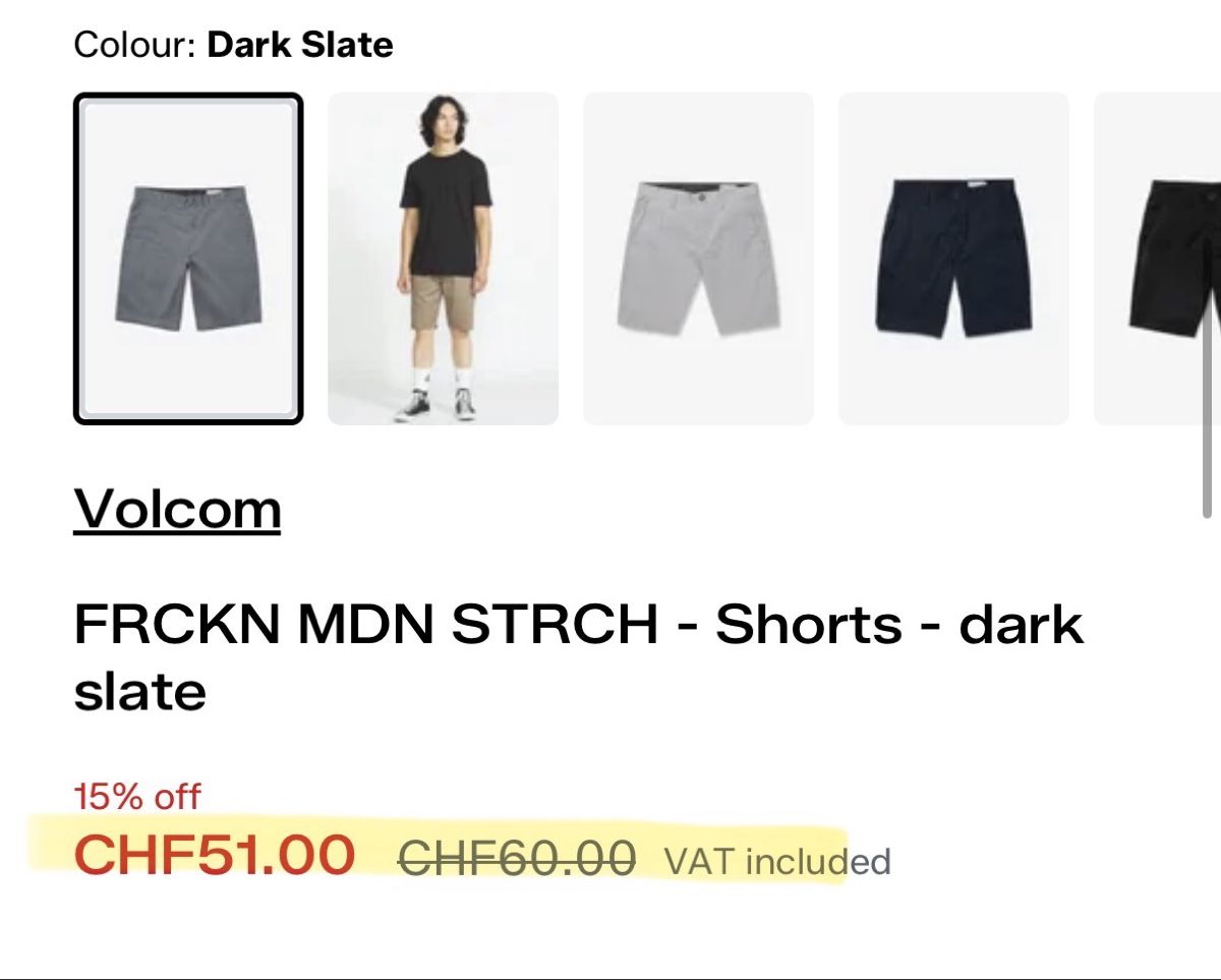 Volcom Pantalons: Volcom Short Skate – Neuf (Voir description) à Sorens par purpureta 3