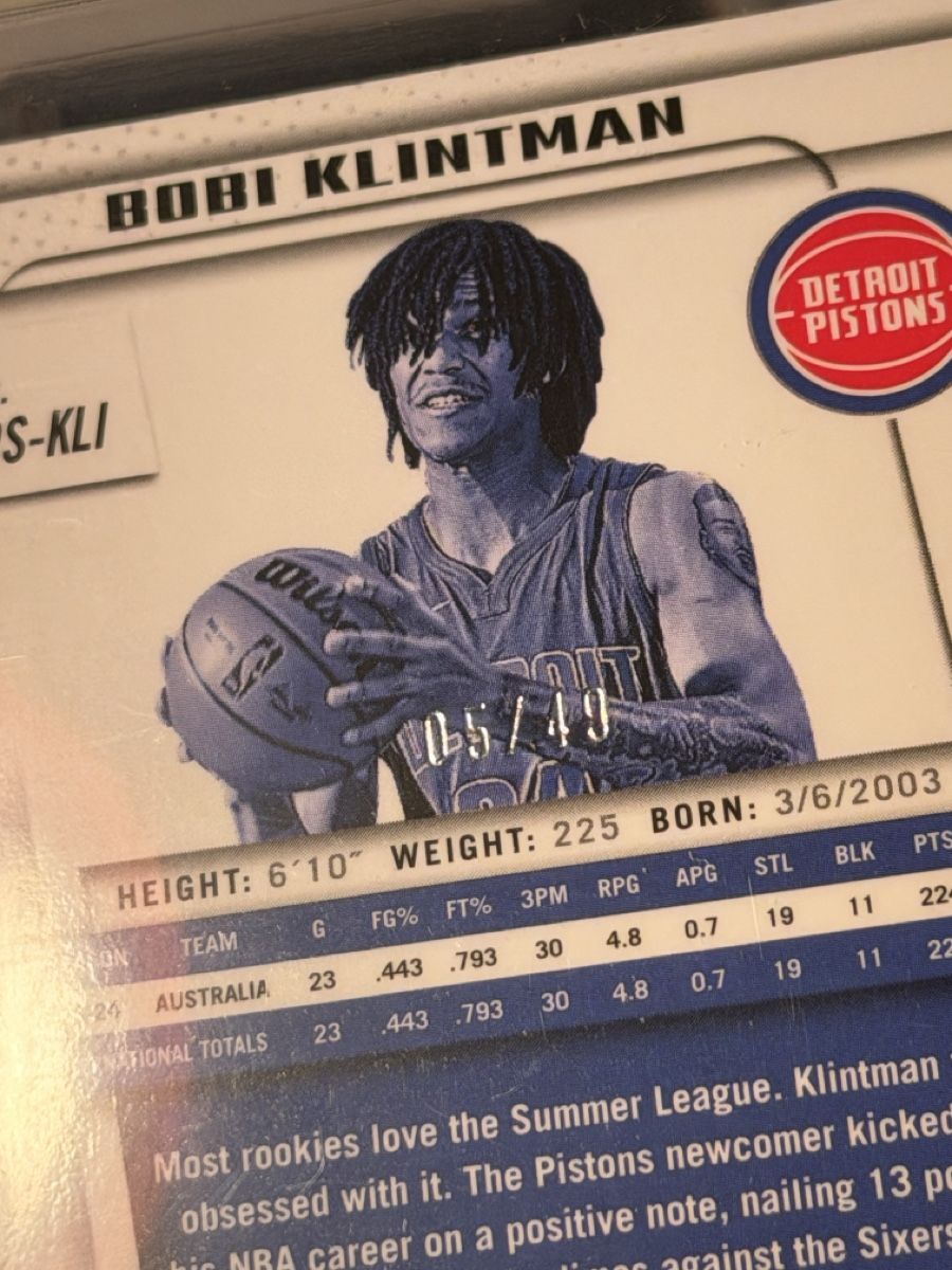 Panini Sammelbilder & Trading cards: Bobi Klintmann Autogramm, Panini Deca 2024-25, NBA, Pistons – Neu (gemäss Beschreibung) aus Allschwil von lakerscollectorch 1