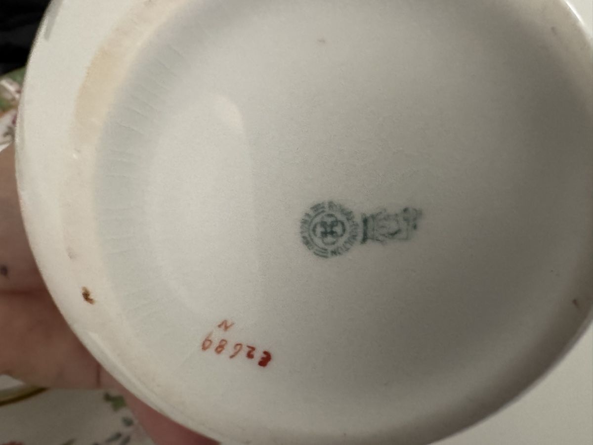 Set di piatti: Antikes Teeservice 13-teilig, Royal Doulton, Temple, top – Usato da Vaduz venduto da Greenturtle 2