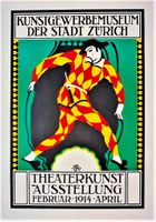 THEATERKUNST AUSSTELLUNG KGM ZUERICH 1914 - Original Plakat