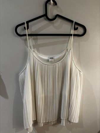 Débardeur top à bretelles blanc