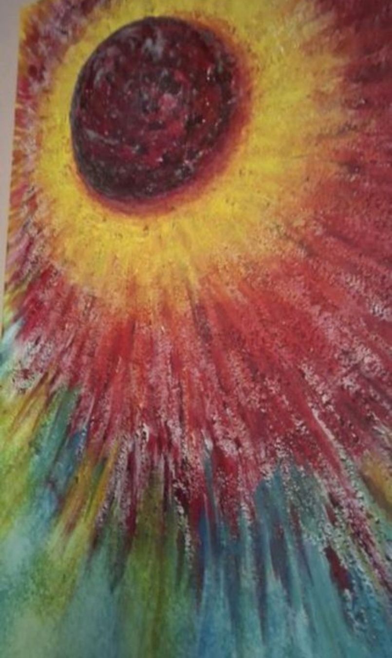 Dipinti: Gemälde Sonne bunt handmade 60×80 – Nuovo (secondo la descrizione) da Riehen venduto da Steinbock1970 4