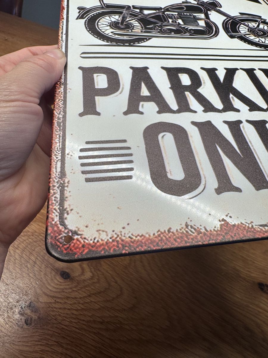 Insegne: Blechschild Motorrad Parking Parkplatz – Usato da Niederbüren venduto da Oetschli 2