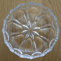 Schale Kristall, Vintage, Durchmesser 14,5cm, Höhe 3cm