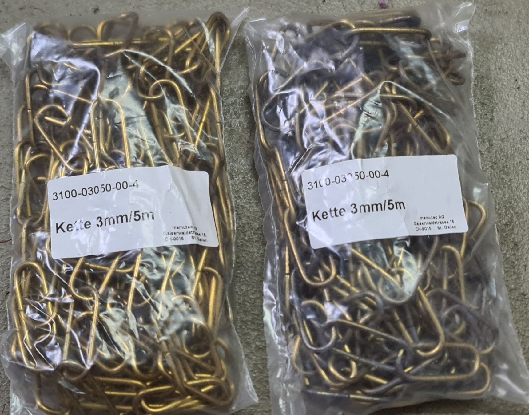 Tutti gli attrezzi: 2 Stück 3mm 5m Kette Eisenkette – Nuovo e nell'imballaggio originale da Uerkheim venduto da Kaufoption