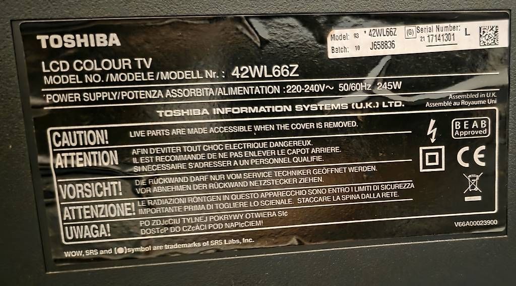 Televisori: TV TOSHIBA – Usato da Blonay venduto da pub-print 2