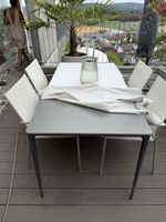 Outdoor Tisch Grau inkl. 4-8 Stühle