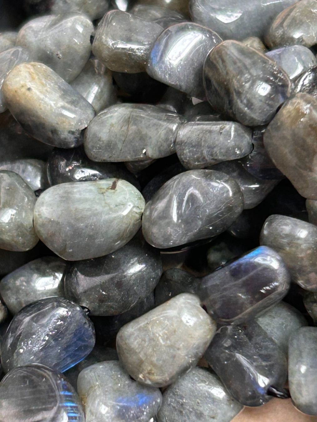 Pietre preziose: Strang echte labradorite Nuggets / stone 6-8 mm – Nuovo e nell'imballaggio originale da Niederrohrdorf venduto da Ytobi 2