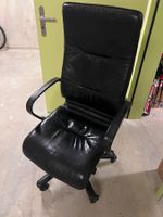 Mayer Bürostuhl, Echtleder schwarz