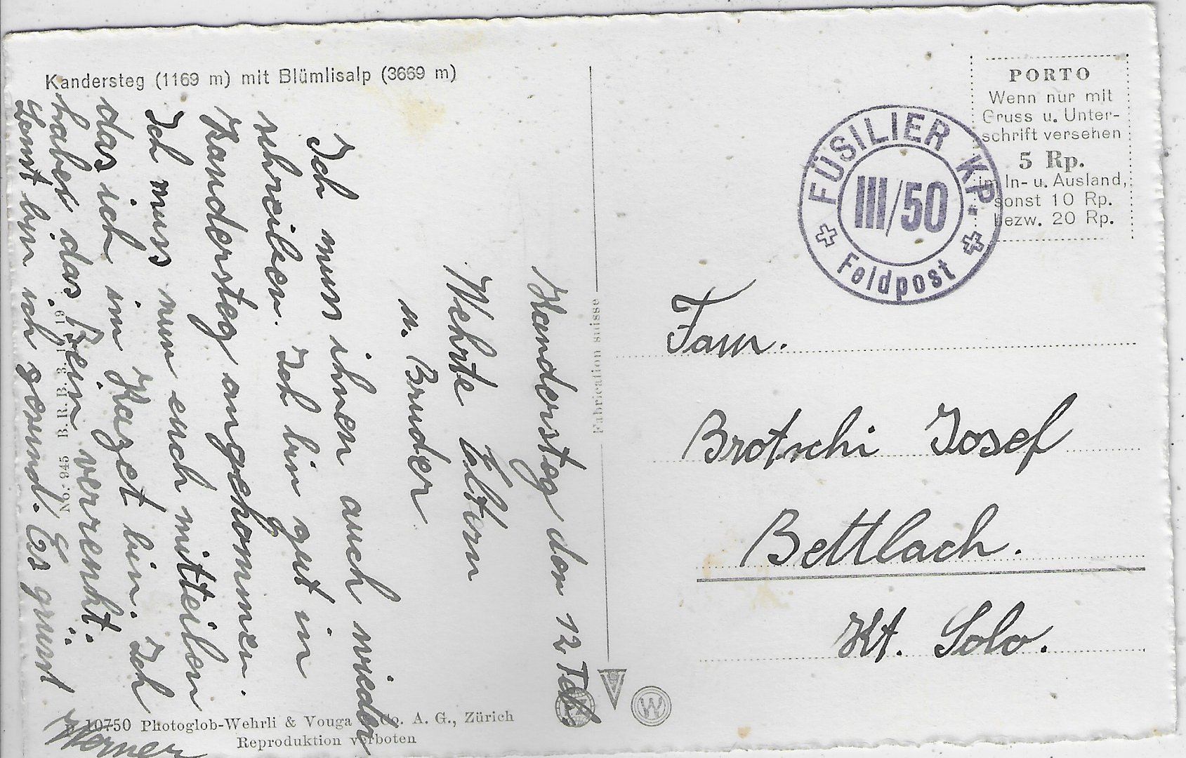 Cartoline postali: Kandersteg - Bahnhof im Winter – Usato da Ettingen venduto da Kartenplanet 1
