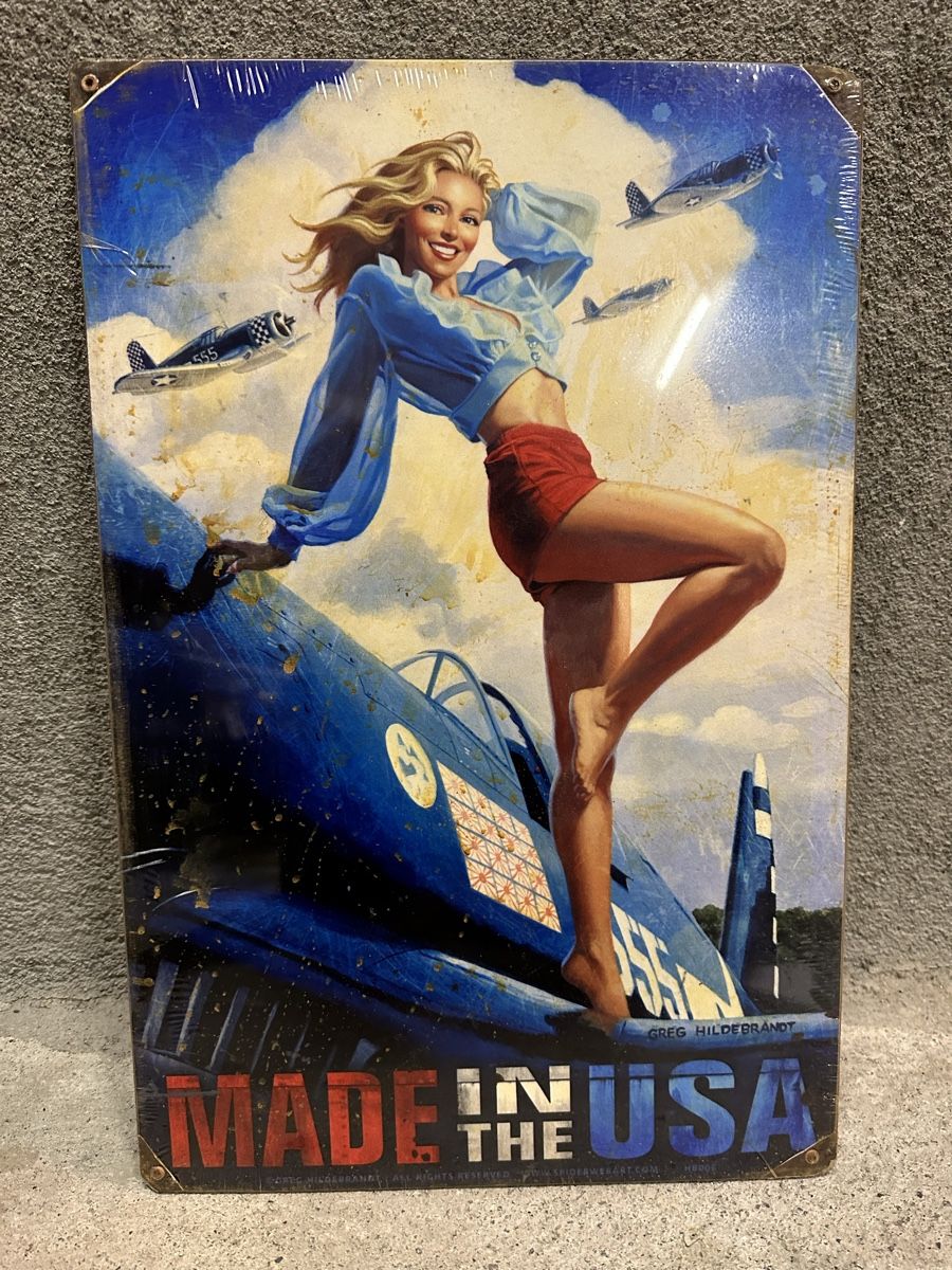 Schilder: Made in usa bomber flugzeug pin up – Neu (gemäss Beschreibung) aus Reinach AG von rares75
