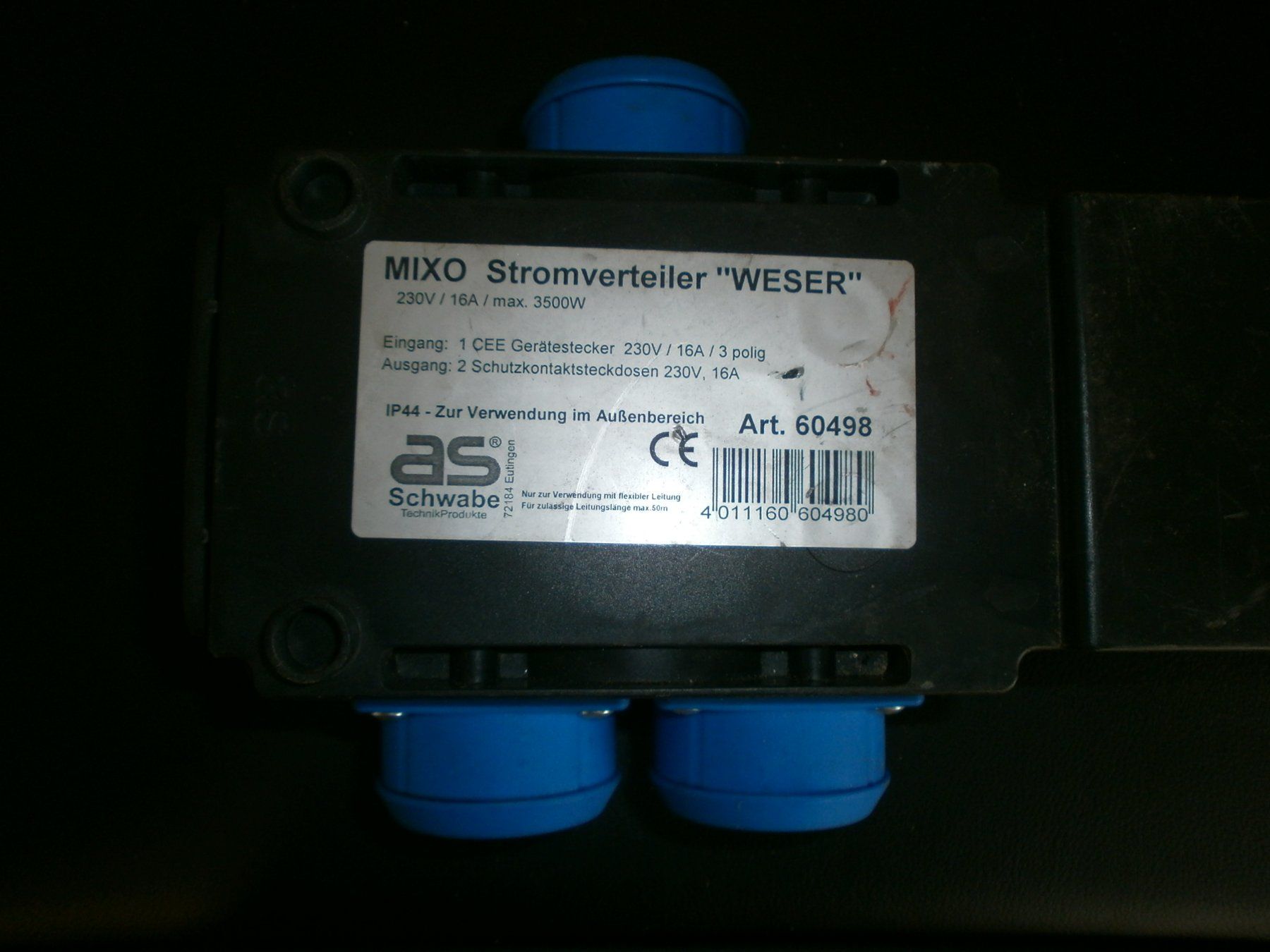 Alimentazione elettrica: MIXO Stromverteiler WESER 16 A – Nuovo (secondo la descrizione) da Gächlingen venduto da lika06 1