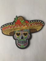 Dia de los Muertos Badge, Patch, Bügelbild