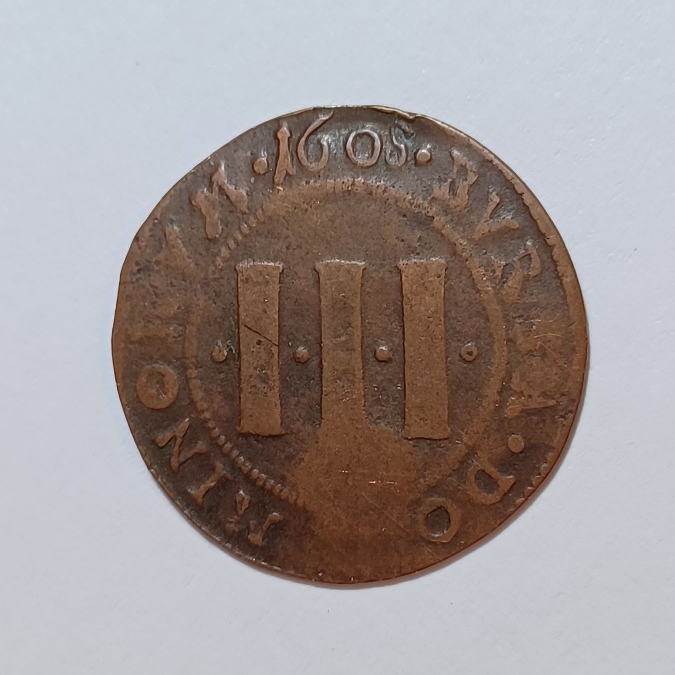 Tutti le monete: 3 Pfennig 1608 Münster – Usato da Pfäffikon ZH venduto da Welt_Muenzen 1