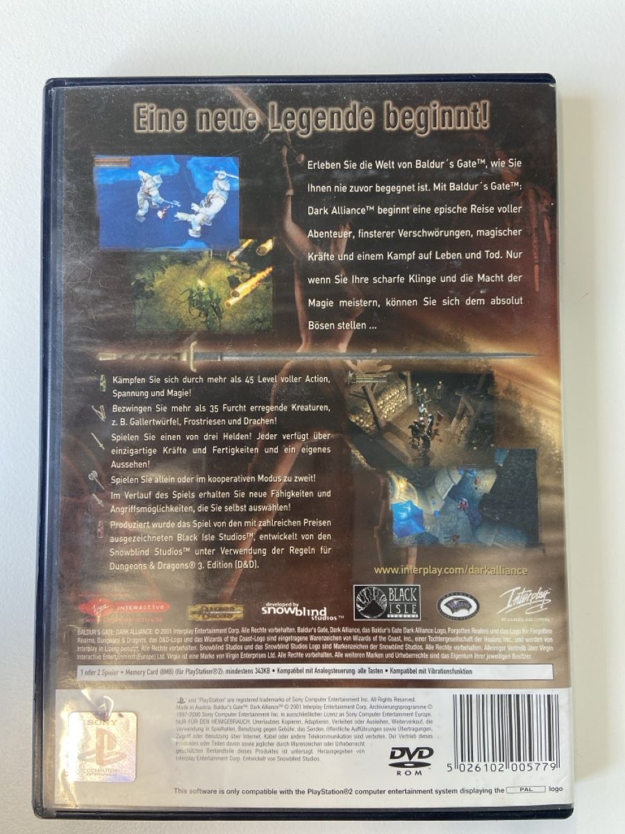 Sony Giochi: Baldur's Gate Dark Alliance PS2 – Usato da Gossau SG venduto da shnizzle 1