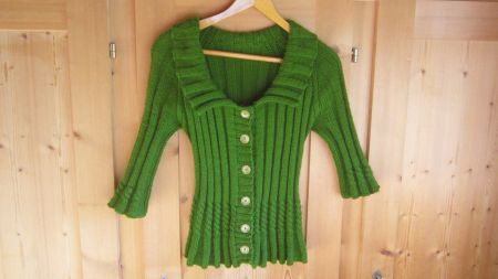 Handmade - Grüne Strickweste
