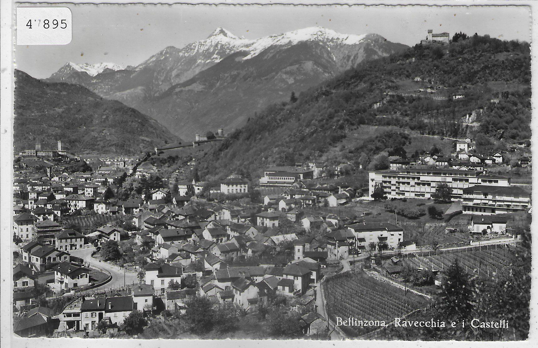 Cartoline postali: Bellinzona - Ravecchia e i Castelli – Usato da Ettingen venduto da Kartenplanet