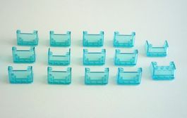 Hellblaue Scheiben für Lego Fahrzeuge (Original Lego)