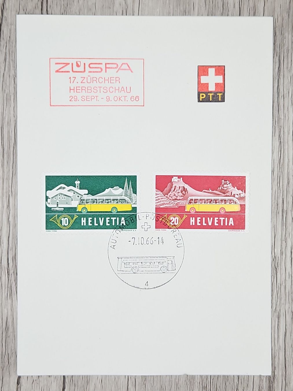 Tutti i francobolli: CL21 PTT Suisse 1966 – Usato da Cousset venduto da Patrick_Collections