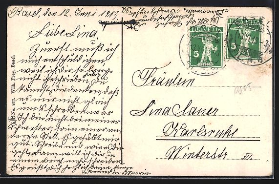 Cartes postales: Basel, Strassenbahn vor dem Bundesbahnho – D'occasion à Berlin par bartko-reher 1