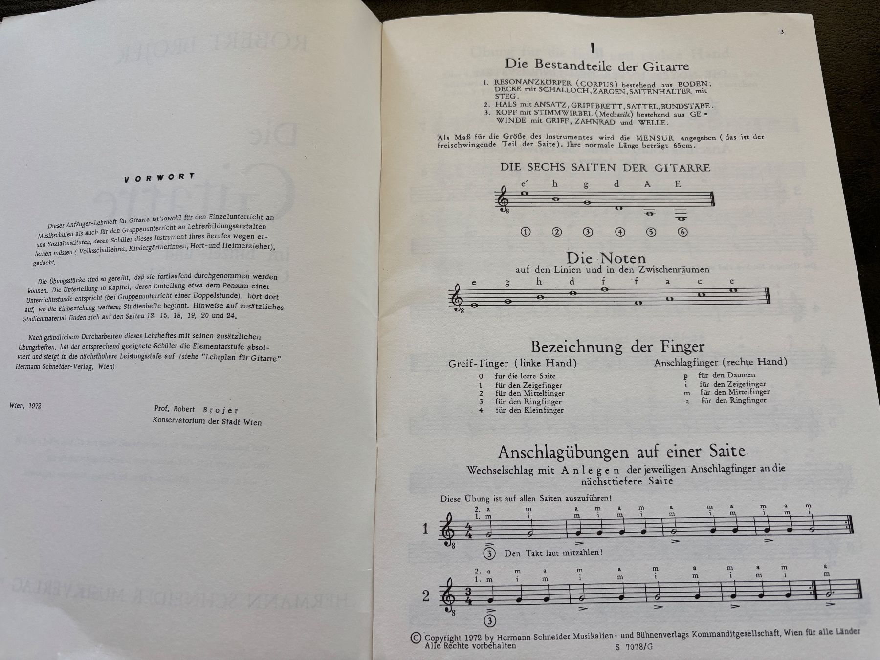 Bücher: Die Gitarre im Einzel-& Gruppenunterricht Robert Brojer 1973 – Gebraucht aus THERWIL von Fcbbasel 1