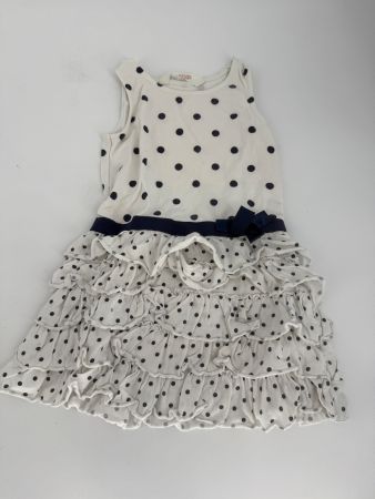 gepunktetes Kleid mit Rüschen Gr. 98/104 von H&M