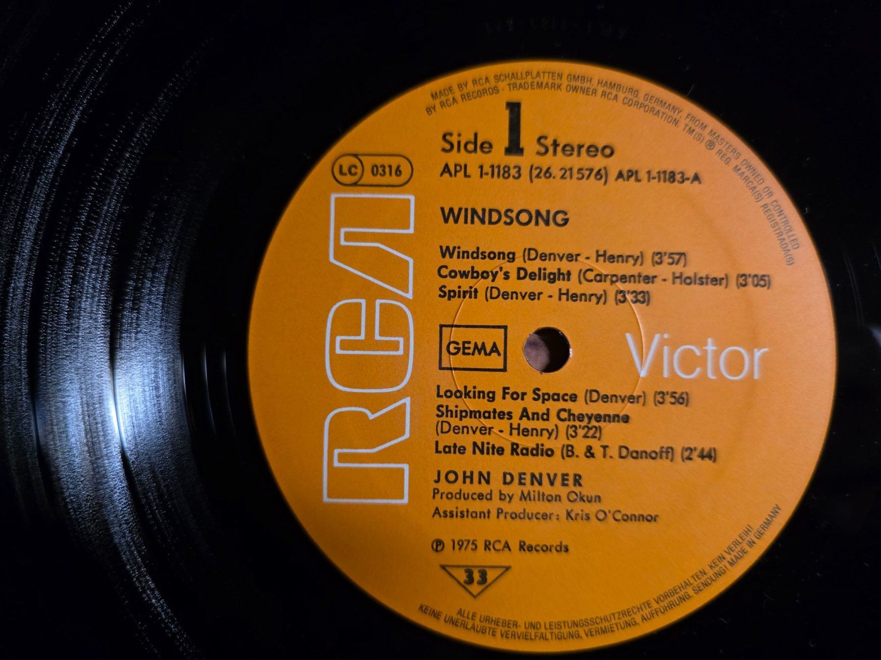 Dischi in vinile: LP Vinyl - John Denver Windsong - 1975 – Usato da Walterswil BE venduto da Lonitti 5