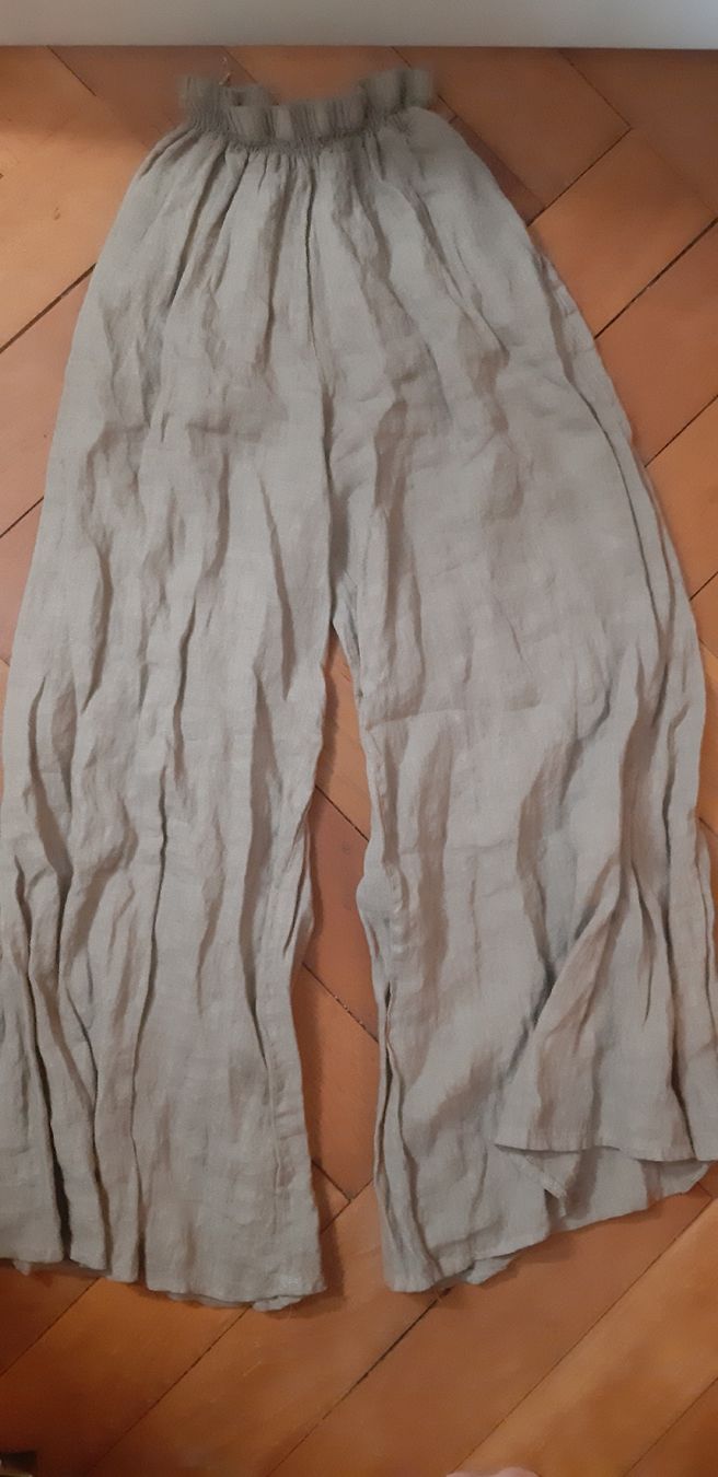 Pantaloni: Einzigartige LEINEN Hose-Sand farbe- Gr.S/M – Nuovo e nell'imballaggio originale da Zürich venduto da Venecia25 5