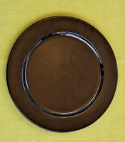 6 Platzteller keramik schwarz,  Durchmesser ca. 22 cm