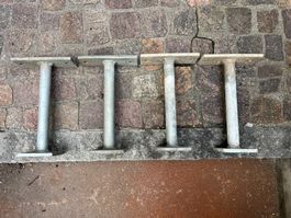 Lot de 4 pieds métalliques robustes-Parfait pour projet DIY!