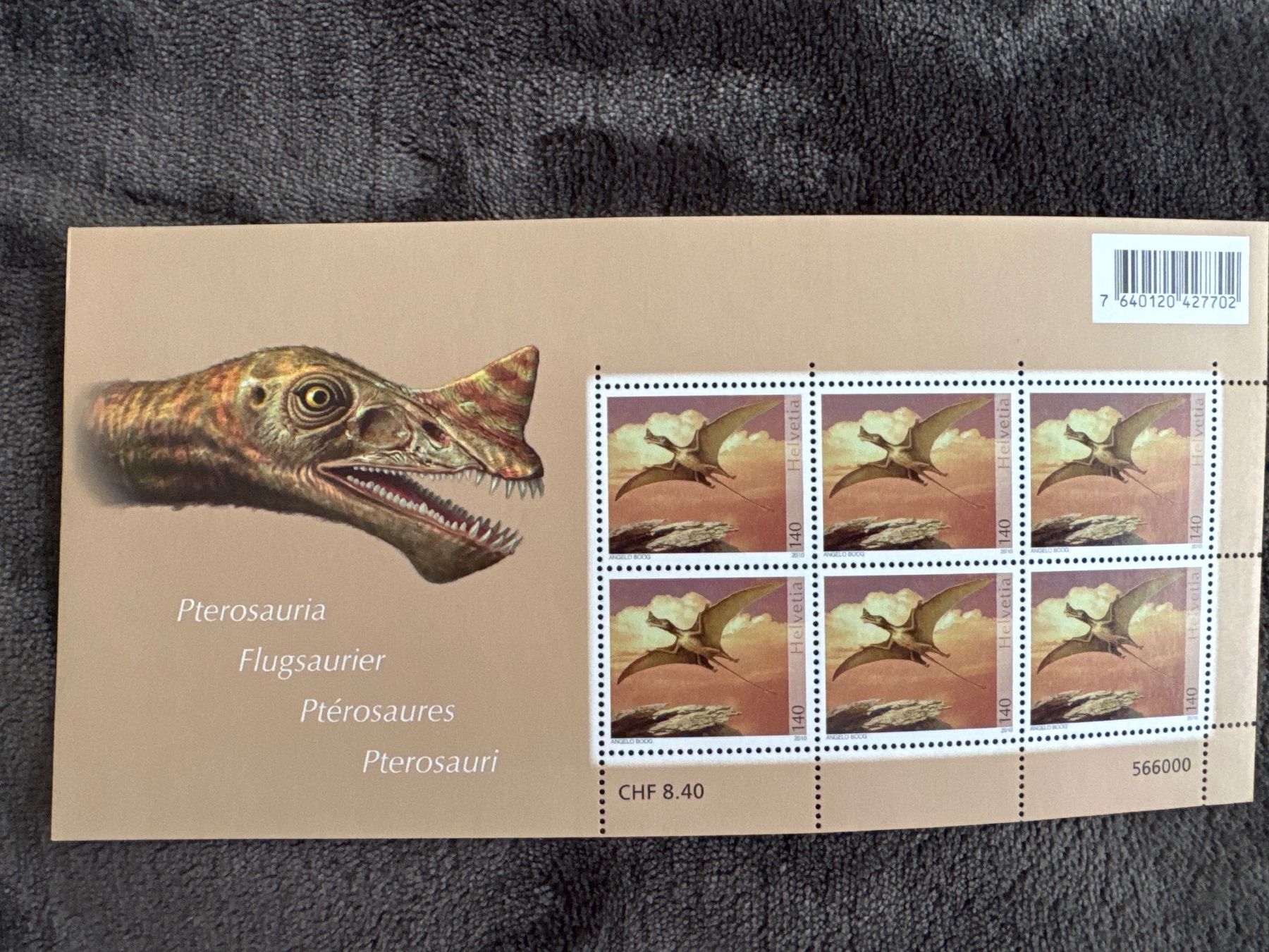 Tous les timbres: MARKEN KLEINBOGEN 2010 PTEROSAURIA FLUGSAURIER, POSTFRISCH – Neuf (Voir description) à Genève par k1164