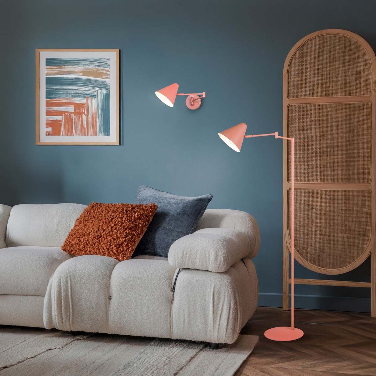 Lampade: Stehleuchte, Apricot, 127 cm Höhe – Nuovo (secondo la descrizione) da Kreuzlingen venduto da Smart-Light 1