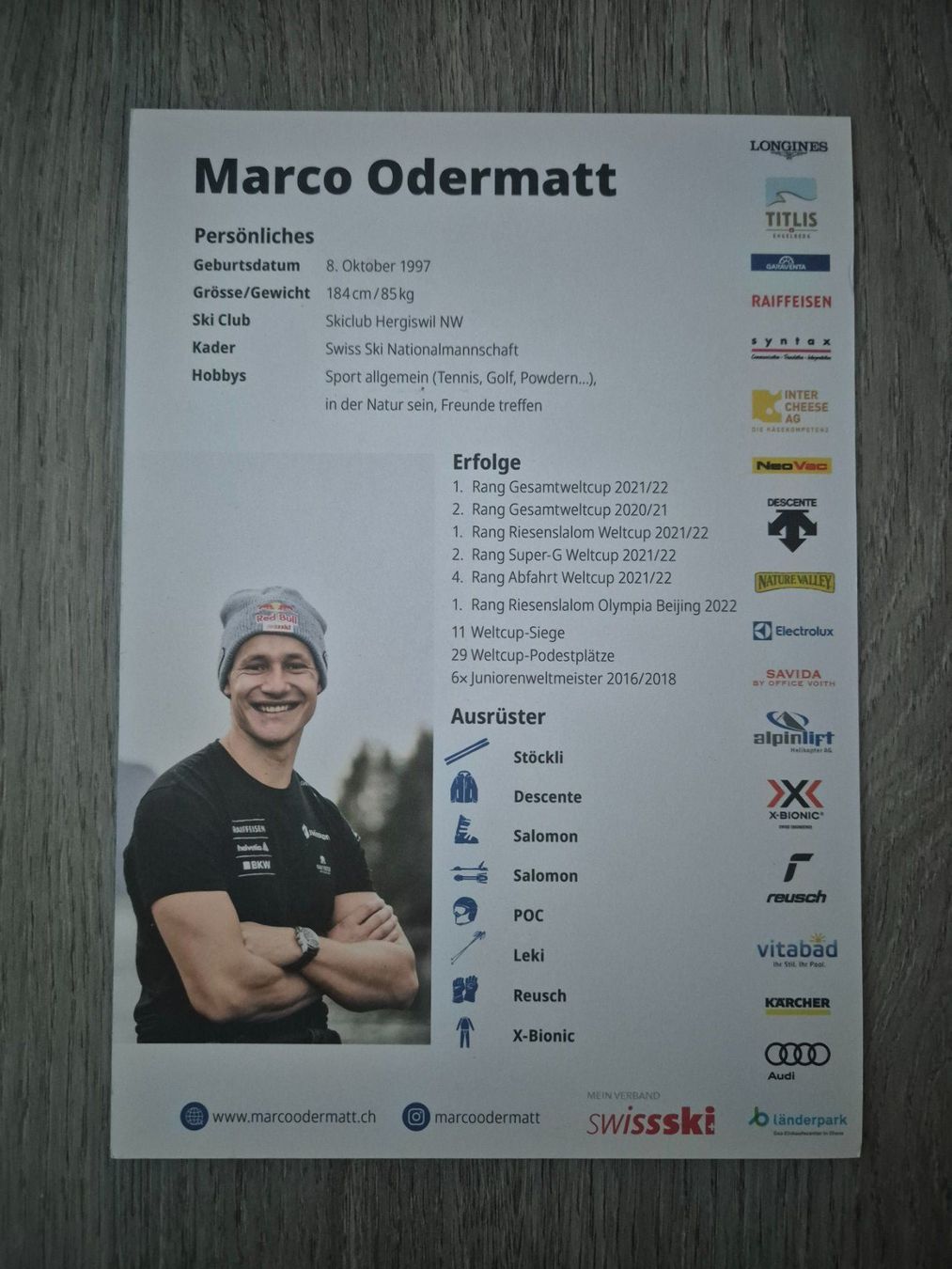 Autogramme: Autogrammkarte Marco Odermatt – Neu (gemäss Beschreibung) aus Eglisau von nicij79 1