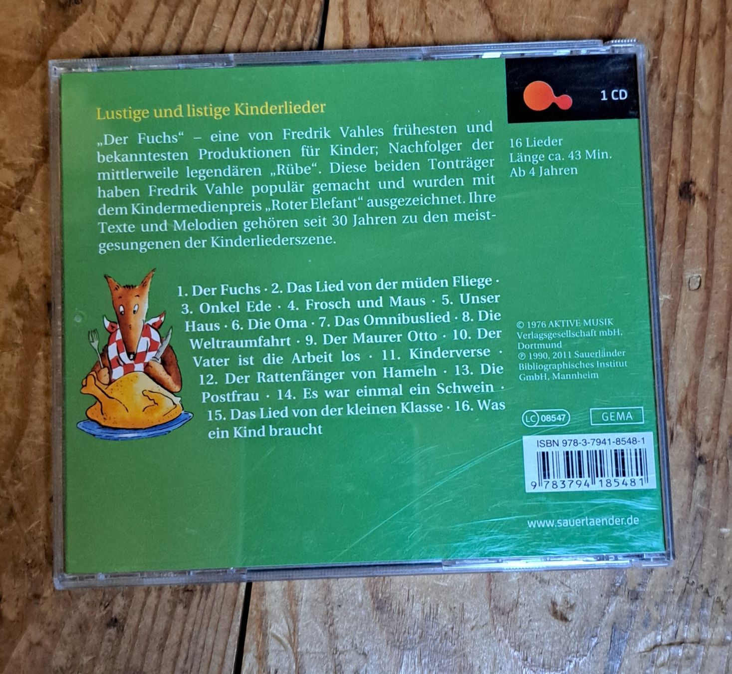 CDs: CD von Frederik Vahle - Der Fuchs – Gebraucht aus Burg im Leimental von Wildthing0 1