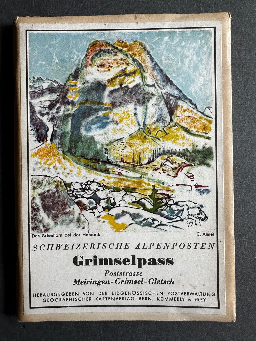 Cartine & Atlanti: Schweizerische Alpenposten: Grimselpass. – Usato da Zürich venduto da allp