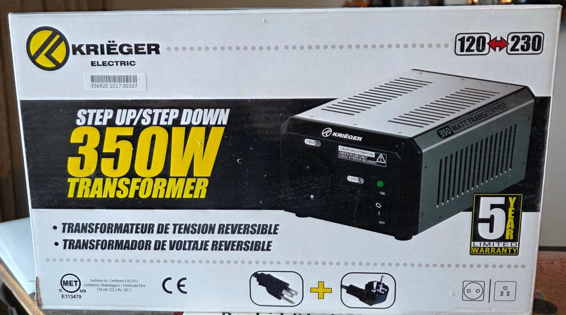 Componenti elettronici: Krieger - Step Up/Step Down Transformator 350 W – Nuovo (secondo la descrizione) da Reinach BL venduto da solidsenders