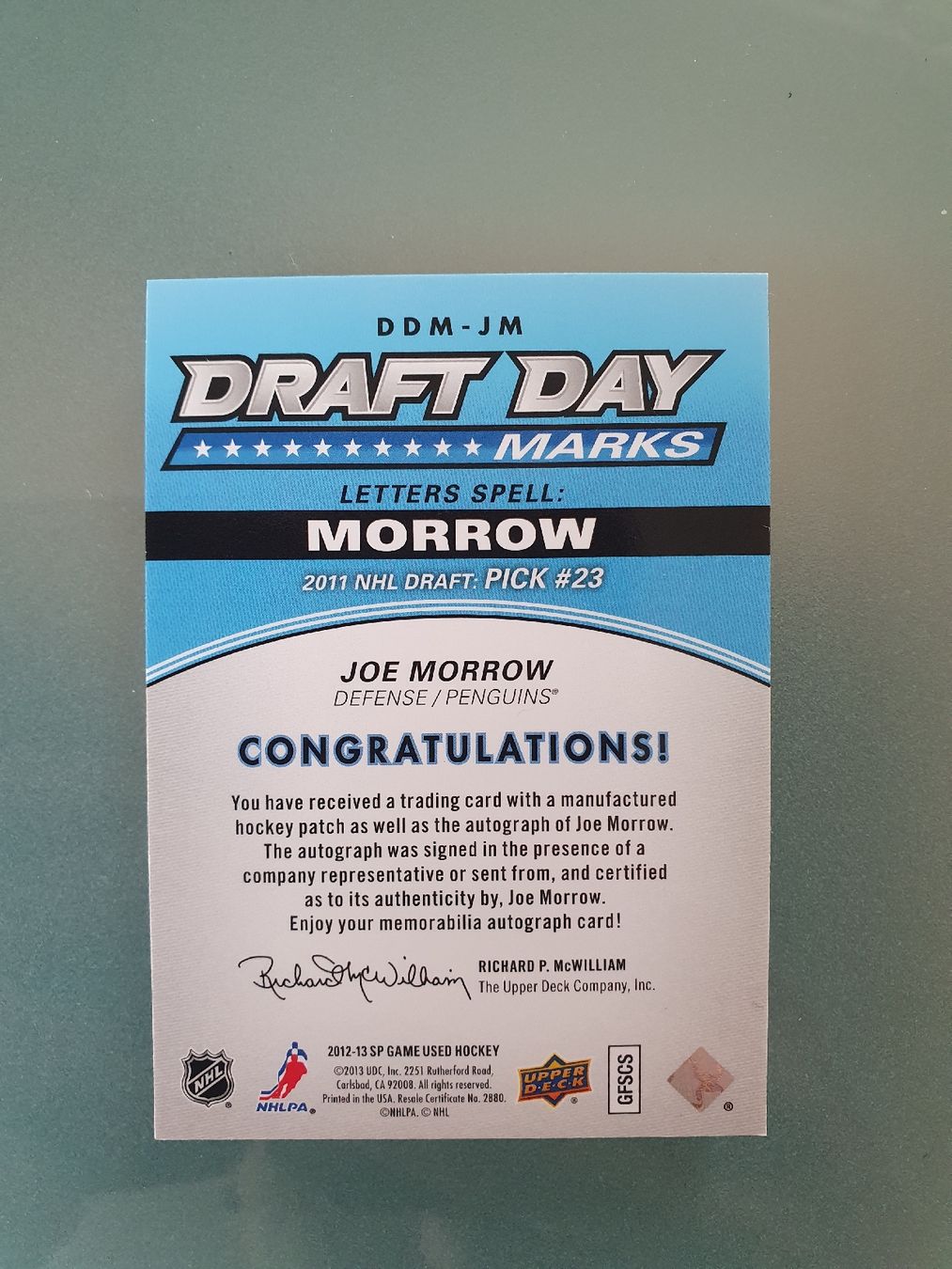 NHL Sammelbilder & Trading cards: NHL Draft Day Marks Karte – Gebraucht aus Büren an der Aare von Trash4 1