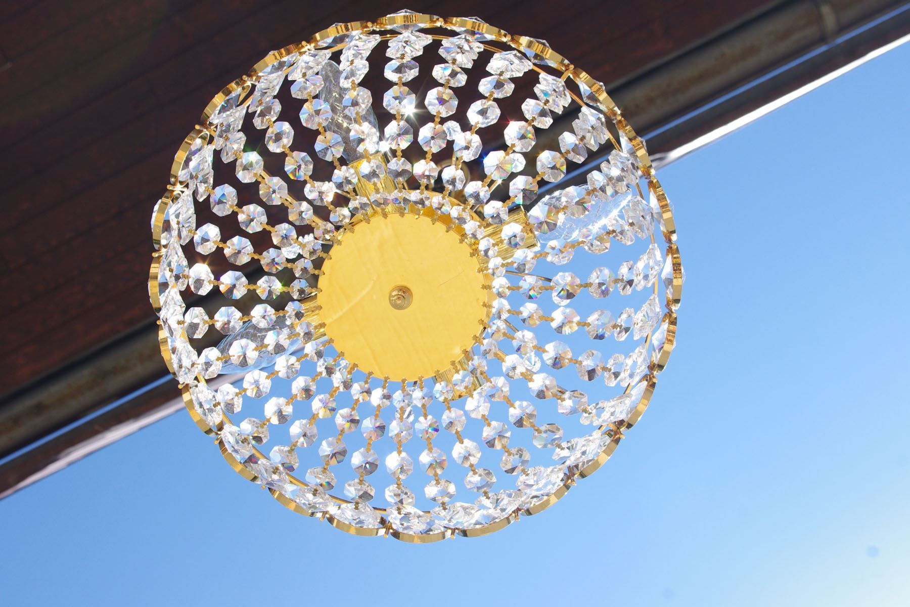 Lampadari & plafoniere: exklusiver Korblüster mit Bleikristall – Usato da Meggen venduto da Trouvaillen 4