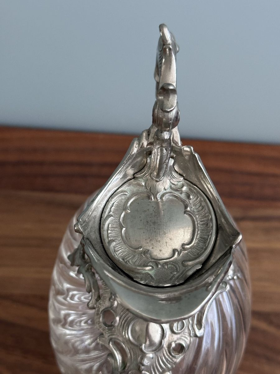 Caraffe: Antique Silver-Plated and Glass Jug – Usato da Zürich venduto da Ddechkovd 2