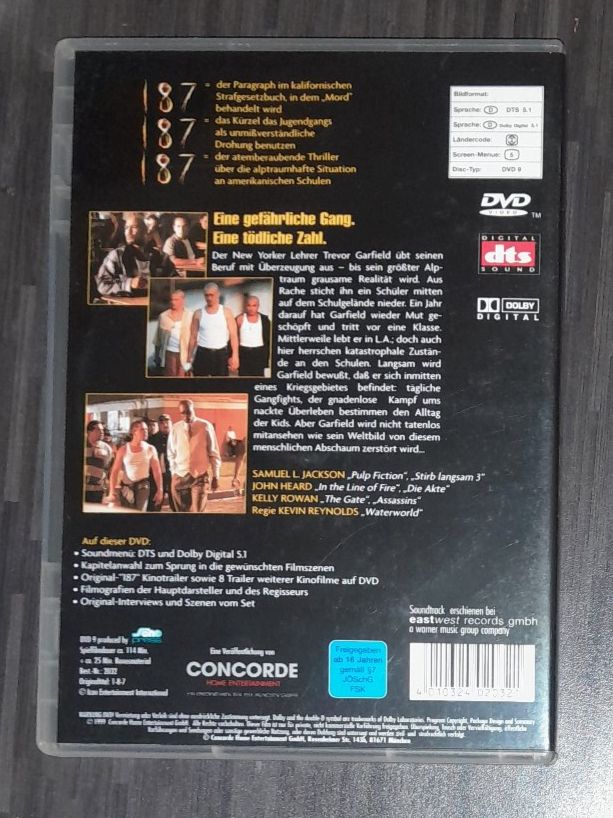 Tutti i DVDs: 187 - Samuel L. Jackson - DVD – Usato da Steffisburg venduto da FutureOne 1