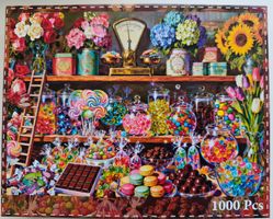 1000 Puzzle HUADADA, Sweet Candy Shop, Süßigkeiten 🍬🍭