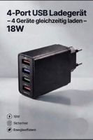 4-Port USB Ladegerät 18W – Multi Charger für iPhone, Samsung