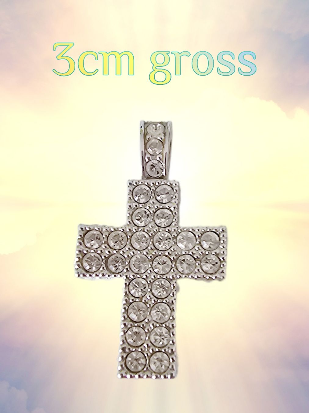 Anhänger: Kreuz Anhänger mit Strasssteinen – Neu (gemäss Beschreibung) aus Aarburg von Glitzerschein 3
