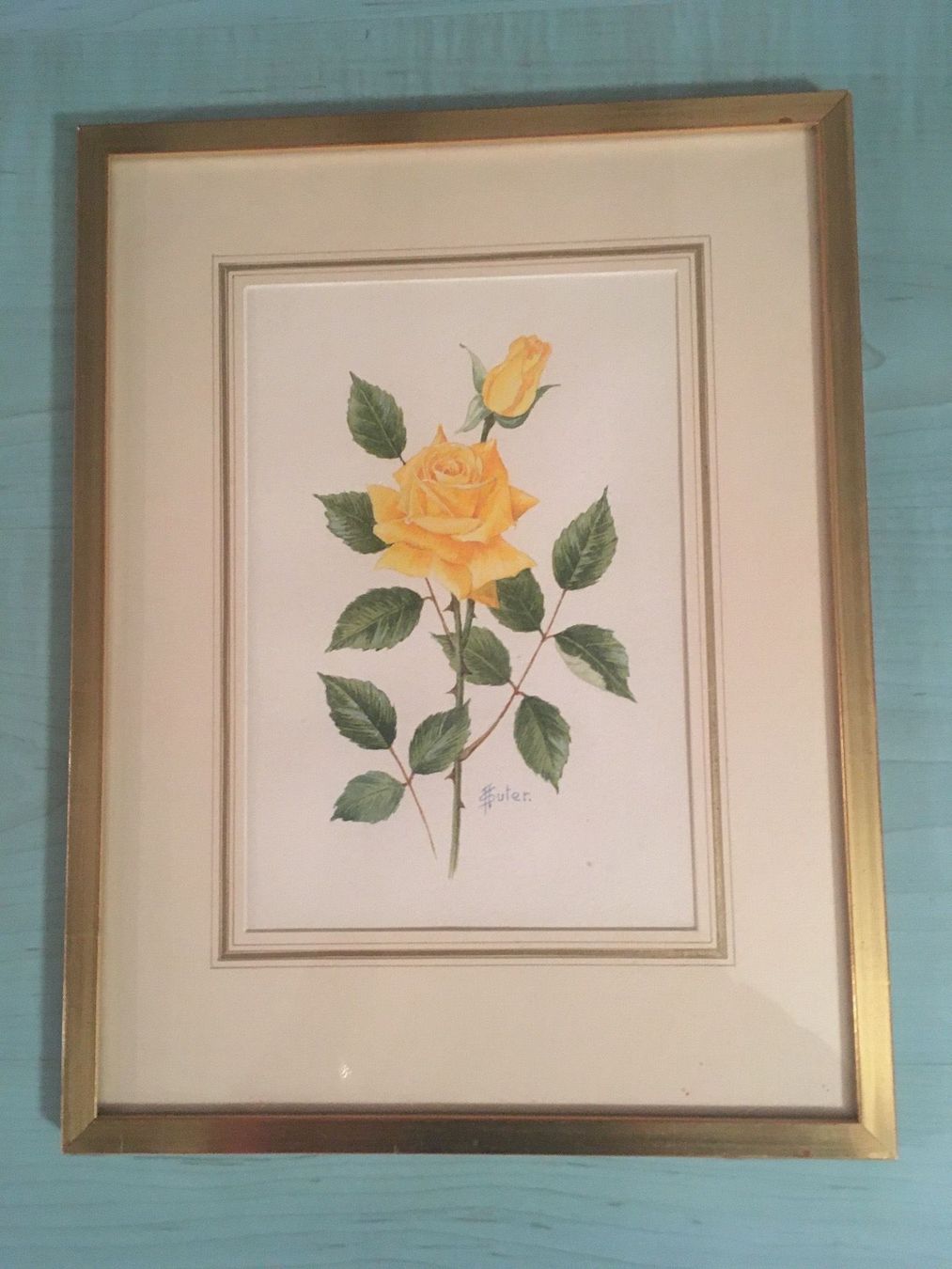 Dipinti: Aquarell Gelbe Rose – Usato da Oberrieden venduto da PEGNE