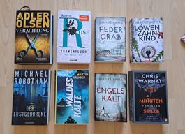 8x Romane, Thriller, Bücherpaket gemischt