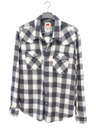 Levi's Hemd kariert grau weiss Grösse M g
