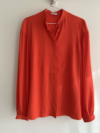 Beautiful coral red blouse Akris Punto 34